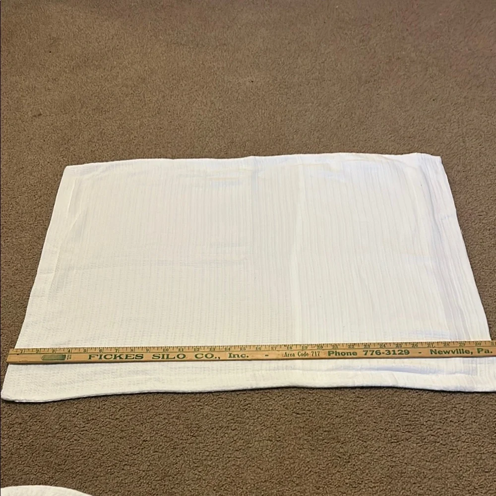 DOCOFIL White Textured Euro Pillow Shams Set of 2 made in Portugal Cotton